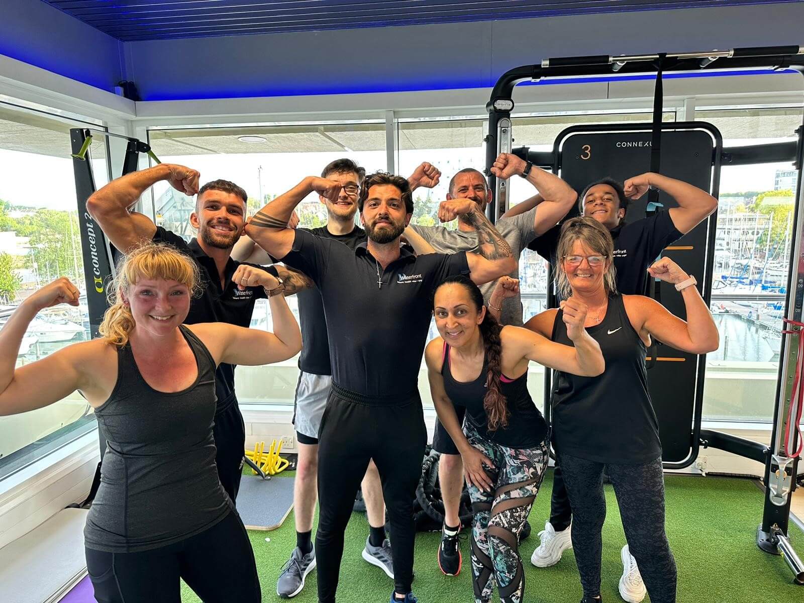 The team at Waterfront Leisure gym in Gillingham, Medway